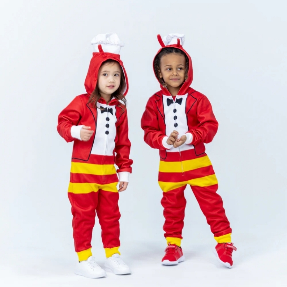 Charming Red and Yellow Kids Costume Set